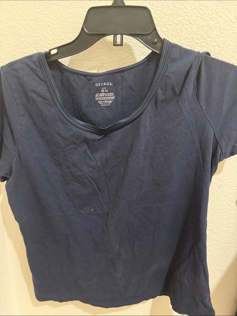 George Navy Short Sleeve Scoop Neck Tee
